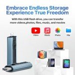 LANSLSY 256GB 3-in-1 Flash Drive for iPhone