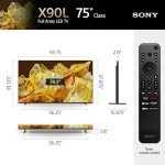 Sony 75" 4K Smart TV with Dolby Vision