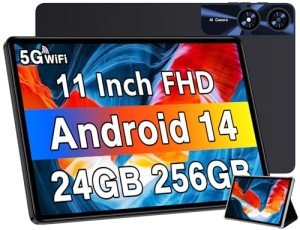 11" Android 14 Tablet, 24GB RAM, 256GB ROM