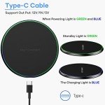 Fast Wireless Charger Pad for iPhone & Samsung