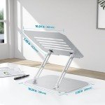 Adjustable Ergonomic Aluminum Laptop Stand with Cooling