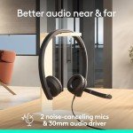 Logitech H570e USB Wired Headset with Microphone