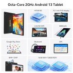 2024 Android 13 Tablet 10" Octa-Core 128GB