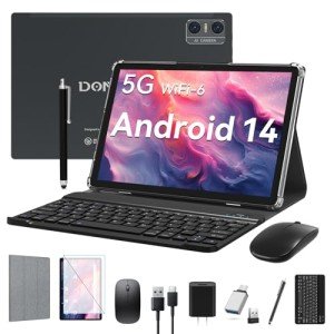 Android 14 10-Inch Tablet with Keyboard & Stylus