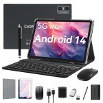 Android 14 10-Inch Tablet with Keyboard & Stylus