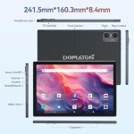 Android 14 10-Inch Tablet with Keyboard & Stylus