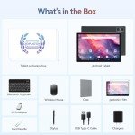 Android 14 10-Inch Tablet with Keyboard & Stylus