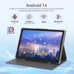 Android 14 10-Inch Tablet with Keyboard & Stylus