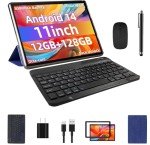 Android 14 Tablet 11" with Face Unlock & Fast Charging