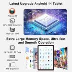 Android 14 Tablet 11" with 24GB RAM and 256GB ROM