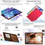 Android 14 Tablet 11" with 24GB RAM and 256GB ROM