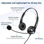 Noise Cancelling USB Headset with Microphone - Stereo
