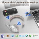 Bluetooth V5.3 Wireless Headset with Microphone