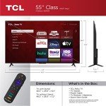 TCL 55" 4K UHD Smart Roku TV - 55S455