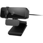 Lenovo Essential Full HD 1080P Webcam, Dual Microphone, No Driver 1.8m USB 2.0, Wide-Angle, Tilt-Control, 360-Degree Rotation, Black