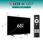 Hisense 65-Inch QLED 4K Smart TV 2024 Model