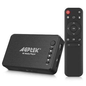 AGPTEK 4K HDMI Media Player with Remote Control
