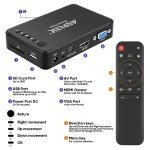 AGPTEK 4K HDMI Media Player with Remote Control