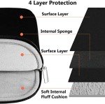 Laptop Case, Sleeve, 15.6 inch Bag Shockproof Protective Notebook Case with Accessory Pocket, Briefcase Carrying Cover for 15.6" HP, ASUS, Dell, Lenovo, Acer,Black