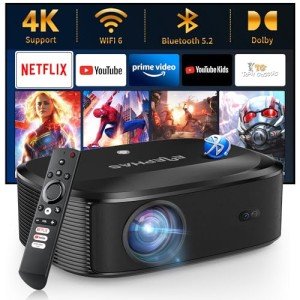 4K Wifi & Bluetooth Projector with Streaming Apps