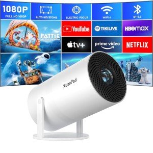 Portable 4K Mini Projector with WiFi & Bluetooth