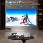 VOPLLS Mini Portable Video Projector 1080P HD