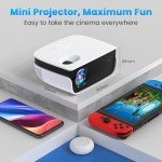 Compact 1080P Mini Projector with 240" Display