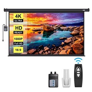 VIVOHOME 100" Motorized Projector Screen with Remote