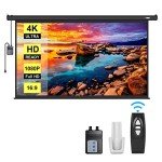 VIVOHOME 100" Motorized Projector Screen with Remote