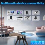 Compact 1080P Mini Projector with 240" Display