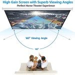 Manual Pull Down HD Projector Screen - 84