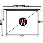 120" Motorized Black Projector Screen 4:3