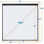 Manual Pull Down HD Projector Screen - 84