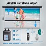 VIVOHOME 100" Motorized Projector Screen with Remote