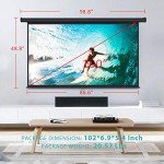 VIVOHOME 100" Motorized Projector Screen with Remote
