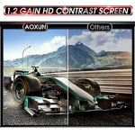 120" Motorized Black Projector Screen 4:3