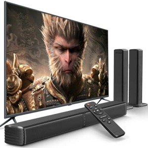 GEOYEAO 32-Inch 2.2CH Sound Bar with Dual Subwoofer