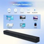 GEOYEAO 32-Inch 2.2CH Sound Bar with Dual Subwoofer
