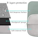 MOSISO Laptop Sleeve Compatible with MacBook Air/Pro, 13-13.3 inch Notebook, Compatible with MacBook Pro 14 inch M3 M2 M1 Chip Pro Max 2024-2021, Neoprene Bag with Small Case, Antique Green