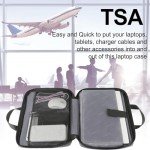 Ytonet Laptop Case, 15.6 inch TSA Laptop Bag Laptop Sleeve Water Resistant Computer Case Laptop Carrying Case Compatible for Lenovo, HP, Dell, Asus Notebook, Gifts for Men Women, Grey