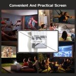 PANSEBA Mini Projector with Bluetooth and Screen