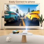 CLOKOWE Mini Projector 1080P Full HD Portable
