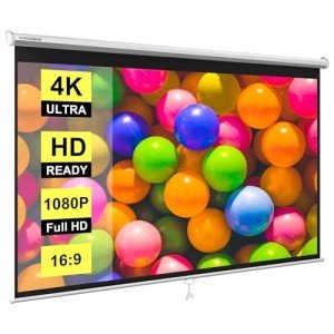 VIVOHOME 203 cm Retractable HD Projector Screen