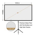 80-Inch Portable Projector Screen with Stand