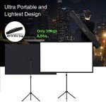 80-Inch Portable Projector Screen with Stand