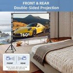 150-Inch Portable Projector Screen with Stand