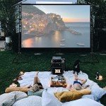 150-Inch Portable Projector Screen with Stand