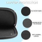 Laptop Sleeve Case 14 inch, Shockproof Protective Laptop Cover Briefcase Carrying Computer Bag with Accessory Pocket Portable Laptop Sleeve for 14" MacBook, HP, Dell, Lenovo, Acer, Black