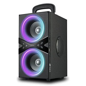 YIER Wireless Bluetooth Speaker with Lights and Bass