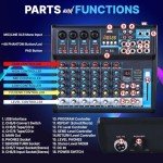 Pyle 8-Channel USB Bluetooth Audio Mixer Console
